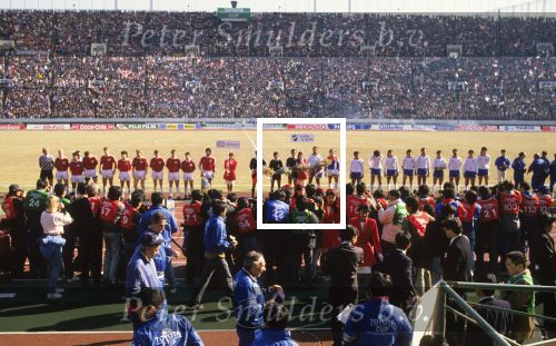 Tokio, 9 t/m 12 December 1988 PSV-Nacional Montevideo (Uruguay)
Met eindstand 1-1 na verlenging 2-2 en via een 6-7 verlies in penaltys.
PSV had 4 x de kans om winnaar te zien en uiteindelijk is het niet gelukt.
0-1 Ostolaza, 1-1 Romario , in de 110e minuut Ronald Koeman 2-1 en in de 119e min wederom Ostolaza 2-2
Wedstrijd werd gespeeld in tokio voor 62000 toeschouwers

Foto Peter Smulders BV