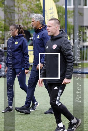 Amsterdam 17 april 2024
Staatsbezoek Nederland - Spanje met Koning Willem Alexander Koningin Maxima Koning Filipe en Koningin Letizia van Spanje aan Nederland . Koning Willem Alexander en Koning Felipe bezoeken Cruyff court in betondorp . oa aanwezig Jordy Cruijff Susila Cruijff Frank Rijkaard en Guus Hiddink.