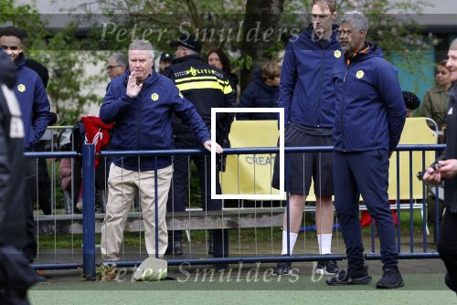 Amsterdam 17 april 2024
Staatsbezoek Nederland - Spanje met Koning Willem Alexander Koningin Maxima Koning Filipe en Koningin Letizia van Spanje aan Nederland . Koning Willem Alexander en Koning Felipe bezoeken Cruyff court in betondorp . oa aanwezig Jordy Cruijff Susila Cruijff Frank Rijkaard en Guus Hiddink.