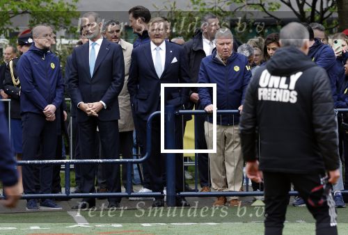 Amsterdam 17 april 2024
Staatsbezoek Nederland - Spanje met Koning Willem Alexander Koningin Maxima Koning Filipe en Koningin Letizia van Spanje aan Nederland . Koning Willem Alexander en Koning Felipe bezoeken Cruyff court in betondorp . oa aanwezig Jordy Cruijff Susila Cruijff Frank Rijkaard en Guus Hiddink.