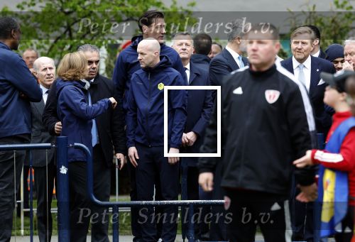 Amsterdam 17 april 2024
Staatsbezoek Nederland - Spanje met Koning Willem Alexander Koningin Maxima Koning Filipe en Koningin Letizia van Spanje aan Nederland . Koning Willem Alexander en Koning Felipe bezoeken Cruyff court in betondorp . oa aanwezig Jordy Cruijff Susila Cruijff Frank Rijkaard en Guus Hiddink.
