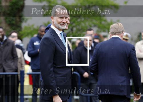 Amsterdam 17 april 2024
Staatsbezoek Nederland - Spanje met Koning Willem Alexander Koningin Maxima Koning Filipe en Koningin Letizia van Spanje aan Nederland . Koning Willem Alexander en Koning Felipe bezoeken Cruyff court in betondorp . oa aanwezig Jordy Cruijff Susila Cruijff Frank Rijkaard en Guus Hiddink.