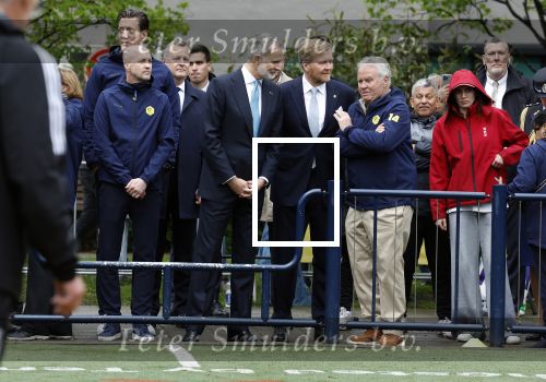 Amsterdam 17 april 2024
Staatsbezoek Nederland - Spanje met Koning Willem Alexander Koningin Maxima Koning Filipe en Koningin Letizia van Spanje aan Nederland . Koning Willem Alexander en Koning Felipe bezoeken Cruyff court in betondorp . oa aanwezig Jordy Cruijff Susila Cruijff Frank Rijkaard en Guus Hiddink.