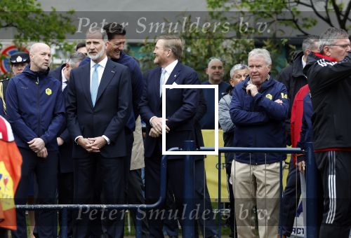 Amsterdam 17 april 2024
Staatsbezoek Nederland - Spanje met Koning Willem Alexander Koningin Maxima Koning Filipe en Koningin Letizia van Spanje aan Nederland . Koning Willem Alexander en Koning Felipe bezoeken Cruyff court in betondorp . oa aanwezig Jordy Cruijff Susila Cruijff Frank Rijkaard en Guus Hiddink.