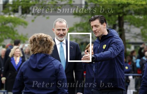 Amsterdam 17 april 2024
Staatsbezoek Nederland - Spanje met Koning Willem Alexander Koningin Maxima Koning Filipe en Koningin Letizia van Spanje aan Nederland . Koning Willem Alexander en Koning Felipe bezoeken Cruyff court in betondorp . oa aanwezig Jordy Cruijff Susila Cruijff Frank Rijkaard en Guus Hiddink.