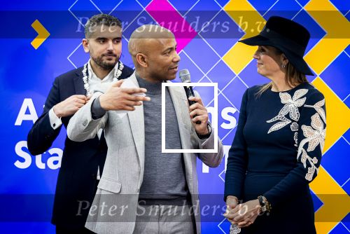 Amsterdam 9 april 2024
Koningin Maxima bij lancering Amsterdams MBO stagepact. Maxima en Humberto Tan