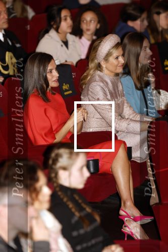 Amsterdam 18 april 2024
Koningin Maxima en Koningin Latizia van Spanje bezoeken Lab6 in Amsterdam west en aansluiten gaan ze naar 10 jaar bestaan Amsterdam Spanish film festival in Tuschinski.