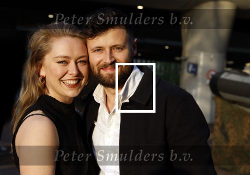 Amsterdam 8 april 2024
Premiere Invasie in Pathe Arena met oa 
Lisa Zweerman met haar partner Steef de Bot