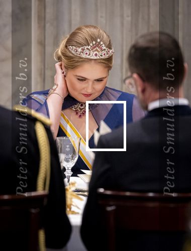 Amsterdam 17 april 2024
Staatsbezoek van Nederland en Spanje met Koning Willem Alexander Koningin Maxima Prinses Amalia Koning Felipe en Koninigin Letizia. Dit was het eerste staatsbanket van Prinses Amalia in het paleis op de Dam.