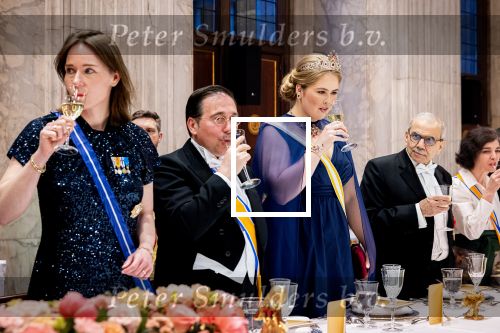 Amsterdam 17 april 2024
Staatsbezoek van Nederland en Spanje met Koning Willem Alexander Koningin Maxima Prinses Amalia Koning Felipe en Koninigin Letizia. Dit was het eerste staatsbanket van Prinses Amalia in het paleis op de Dam.