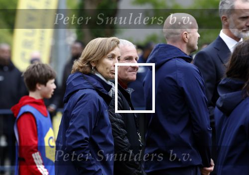 Amsterdam 17 april 2024
Staatsbezoek Nederland - Spanje met Koning Willem Alexander Koningin Maxima Koning Filipe en Koningin Letizia van Spanje aan Nederland . Koning Willem Alexander en Koning Felipe bezoeken Cruyff court in betondorp . oa aanwezig Jordy Cruijff Susila Cruijff Frank Rijkaard en Guus Hiddink.