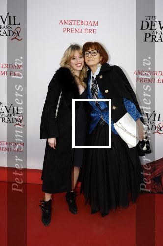 Amsterdam 28 april 2026
Premiere The Devil wears Prada 2 in Tuschinski . Chazia Mourali kwam met haar dochter