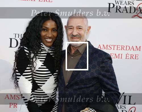 Amsterdam 28 april 2026
Premiere The Devil wears Prada 2 in Tuschinski . Cherry Ann Person kwam met partner Roland Kahn