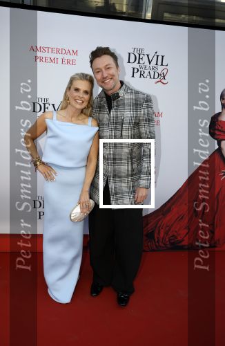 Amsterdam 28 april 2026
Premiere The Devil wears Prada 2 in Tuschinski . Eveline Stallaart kwam met Robin Pors