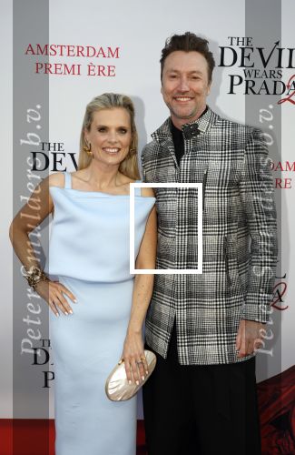 Amsterdam 28 april 2026
Premiere The Devil wears Prada 2 in Tuschinski . Eveline Stallaart kwam met Robin Pors
