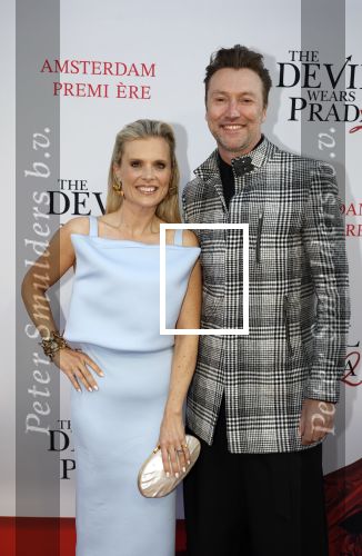 Amsterdam 28 april 2026
Premiere The Devil wears Prada 2 in Tuschinski . Eveline Stallaart kwam met Robin Pors