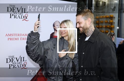 Amsterdam 28 april 2026
Premiere The Devil wears Prada 2 in Tuschinski . Gaby Blaaser kwam met haar nieuwe vriend Bas Kimmel
