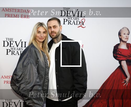 Amsterdam 28 april 2026
Premiere The Devil wears Prada 2 in Tuschinski . Gaby Blaaser kwam met haar nieuwe vriend Bas Kimmel