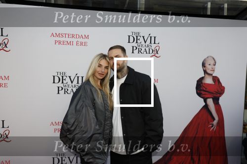 Amsterdam 28 april 2026
Premiere The Devil wears Prada 2 in Tuschinski . Gaby Blaaser kwam met haar nieuwe vriend Bas Kimmel