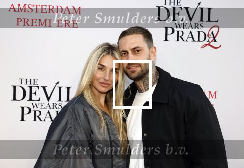 Amsterdam 28 april 2026
Premiere The Devil wears Prada 2 in Tuschinski . Gaby Blaaser kwam met haar nieuwe vriend Bas Kimmel