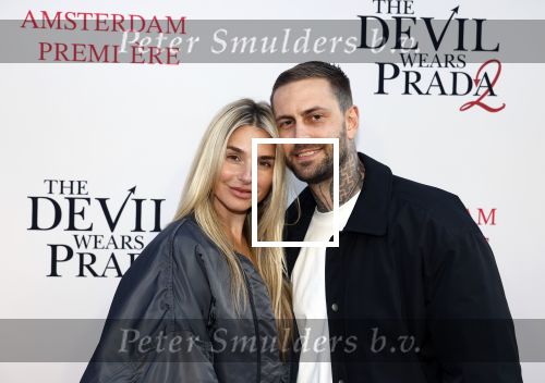Amsterdam 28 april 2026
Premiere The Devil wears Prada 2 in Tuschinski . Gaby Blaaser kwam met haar nieuwe vriend Bas Kimmel