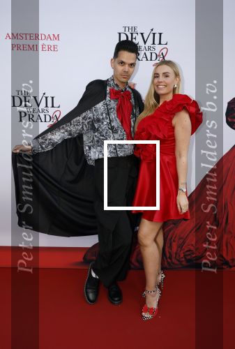 Amsterdam 28 april 2026
Premiere The Devil wears Prada 2 in Tuschinski . Glenn Eilbracht en Lesley Versprille