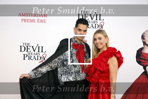 Amsterdam 28 april 2026
Premiere The Devil wears Prada 2 in Tuschinski . Glenn Eilbracht en Lesley Versprille