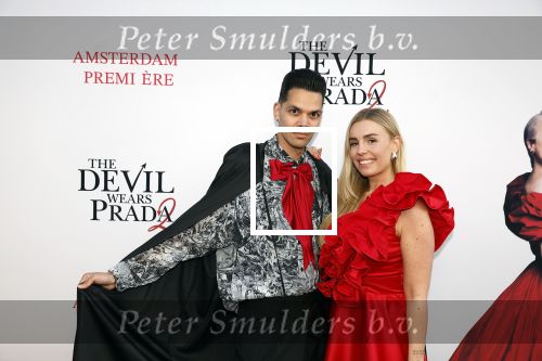 Amsterdam 28 april 2026
Premiere The Devil wears Prada 2 in Tuschinski . Glenn Eilbracht en Lesley Versprille