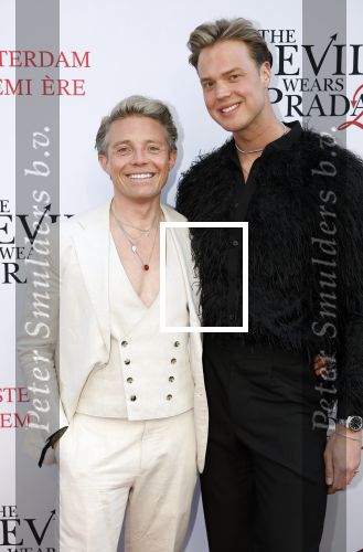 Amsterdam 28 april 2026
Premiere The Devil wears Prada 2 in Tuschinski . Joshua Luza kwam met zijn nieuwe vriend Jesper Moser