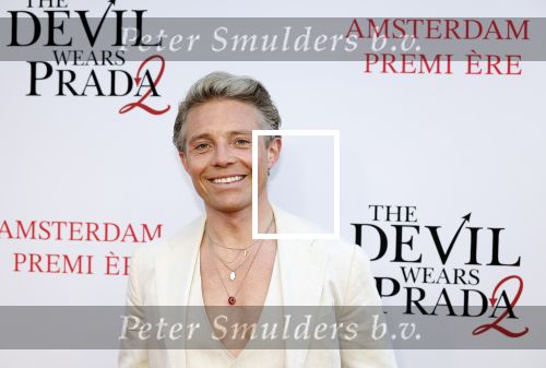 Amsterdam 28 april 2026
Premiere The Devil wears Prada 2 in Tuschinski . Joshua Luza kwam met zijn nieuwe vriend Jesper Moser