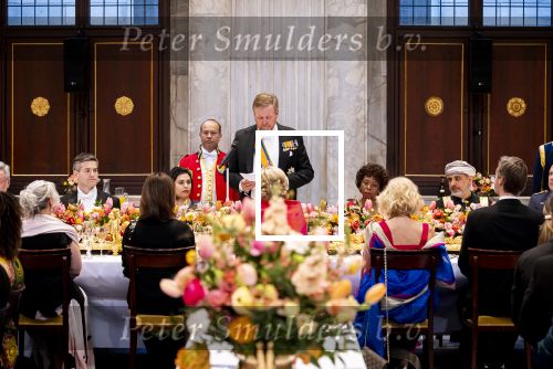 Amsterdam 23 april 2026
Koning Willem Alexander en Koningin Maxima tijdens het diner voor het Corps Diplomatique in het Koninklijk Paleis