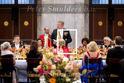 Amsterdam 23 april 2026
Koning Willem Alexander en Koningin Maxima tijdens het diner voor het Corps Diplomatique in het Koninklijk Paleis