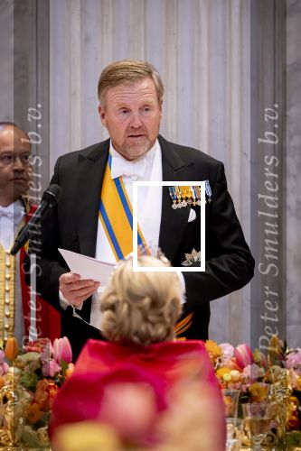 Amsterdam 23 april 2026
Koning Willem Alexander en Koningin Maxima tijdens het diner voor het Corps Diplomatique in het Koninklijk Paleis