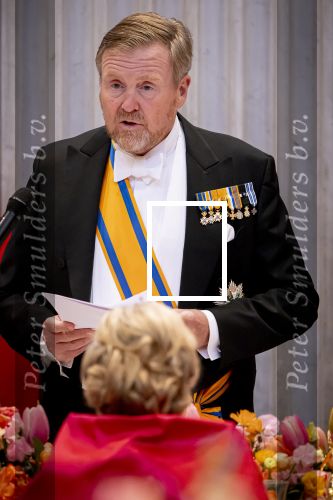 Amsterdam 23 april 2026
Koning Willem Alexander en Koningin Maxima tijdens het diner voor het Corps Diplomatique in het Koninklijk Paleis