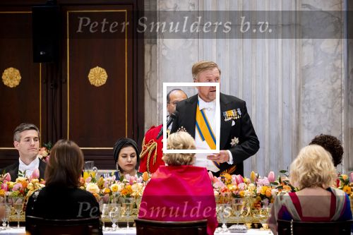 Amsterdam 23 april 2026
Koning Willem Alexander en Koningin Maxima tijdens het diner voor het Corps Diplomatique in het Koninklijk Paleis