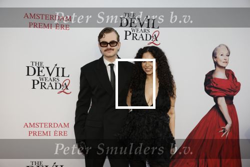 Amsterdam 28 april 2026
Premiere The Devil wears Prada 2 in Tuschinski . Luuk v d Rijt en Marwa Omari