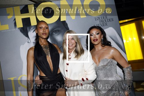 Amsterdam 22 april 2026
Presentatie nieuwe L Homo . Nicolas Keenan staat op de cover . Miss Envy peru met Linda de Mol en Gia Bab