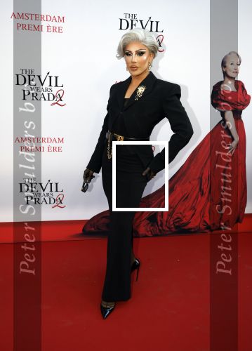 Amsterdam 28 april 2026
Premiere The Devil wears Prada 2 in Tuschinski . Miss Envy PPeru kwam met partner