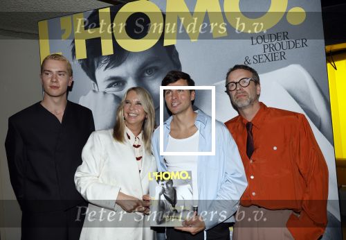 Amsterdam 22 april 2026
Presentatie nieuwe L Homo . Nicolas Keenan staat op de cover . Nicolas Keenan Stijn de Vries Linda de Mol en Iebele v d Meulen