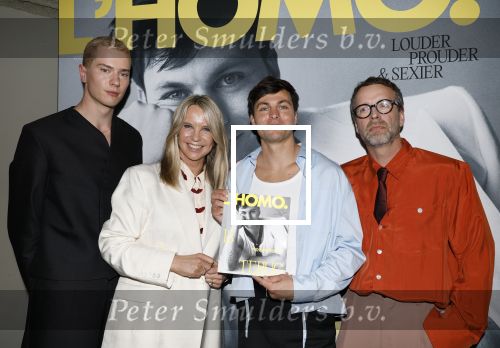 Amsterdam 22 april 2026
Presentatie nieuwe L Homo . Nicolas Keenan staat op de cover . Nicolas Keenan Stijn de Vries Linda de Mol en Iebele v d Meulen