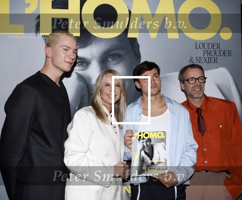 Amsterdam 22 april 2026
Presentatie nieuwe L Homo . Nicolas Keenan staat op de cover . Nicolas Keenan Stijn de Vries Linda de Mol en Iebele v d Meulen