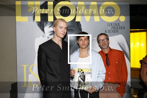 Amsterdam 22 april 2026
Presentatie nieuwe L Homo . Nicolas Keenan staat op de cover . Nicolas Keenan Stijn de Vries Linda de Mol en Iebele v d Meulen
