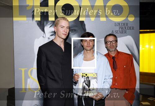 Amsterdam 22 april 2026
Presentatie nieuwe L Homo . Nicolas Keenan staat op de cover . Nicolas Keenan Stijn de Vries Linda de Mol en Iebele v d Meulen