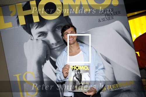 Amsterdam 22 april 2026
Presentatie nieuwe L Homo . Nicolas Keenan staat op de cover .