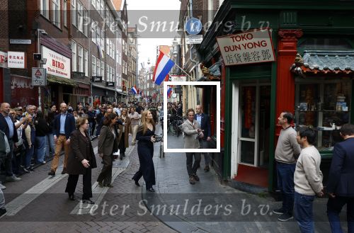Amsterdam 17 april 2027
Prinses Amalia bezoekt op uitnodiging van Burgemeester Femke Halsema diverse plekken in Amsterdam waaronder os de Zeedijk / wallen .