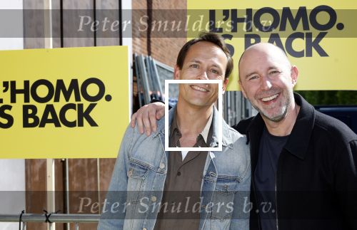 Amsterdam 22 april 2026
Presentatie nieuwe L Homo . Nicolas Keenan staat op de cover . Ramon Mesman met partner