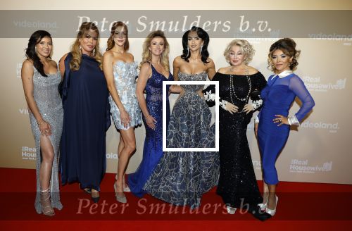 Den Bosch 20 april 2026
Brigitte Schepers, Chayenne Muller, Estelle Hanneman, Lizbeth van den Boogaart, Marjan Strijbosch, Petrouschka Dahmen en Ramona Koonings bij de presentatie van het tweede seizoen van The Real Housewives van het Zuiden in De Orangerie in Den Bosch