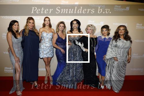 Den Bosch 20 april 2026
Brigitte Schepers, Chayenne Muller, Estelle Hanneman, Lizbeth van den Boogaart, Marjan Strijbosch, Petrouschka Dahmen en Ramona Koonings bij de presentatie van het tweede seizoen van The Real Housewives van het Zuiden in De Orangerie in Den Bosch