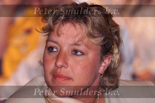 15-05-99, Eindhoven
Raymond v Barneveld zijn  vrouw Sylvia v Barneveld tijdens de Brandstaff Masters 1999 Darts
Darten