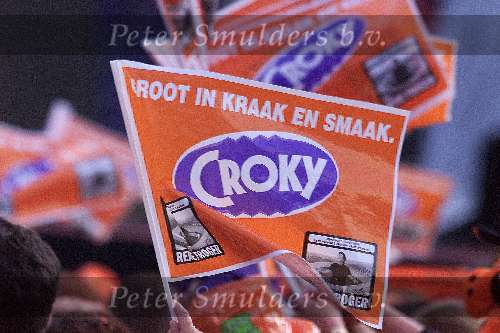 Rotterdam 28 mei 2000
Optreden Rene Froger in de kuip.
Croky reklame op vlaggetjes